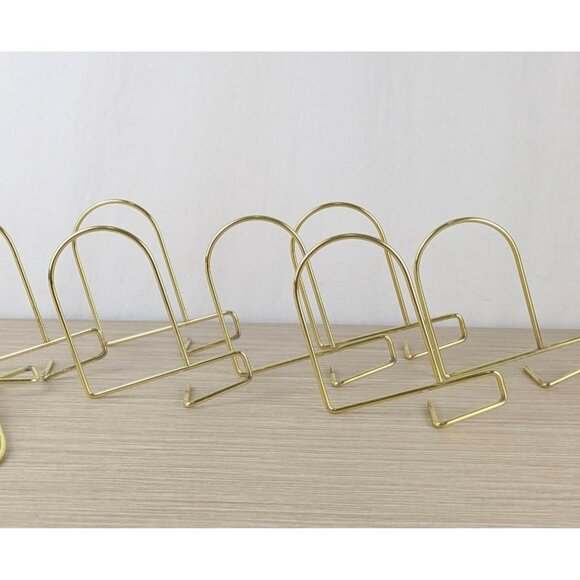 Gold Wire Bookends Pair – Minimalist Modern Style, Similar to IKEA FLIT - Picture 5 of 5